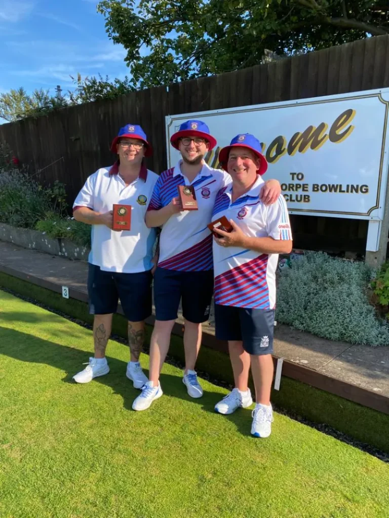 Mark Linnell, Nathan Betts and Mark Betts from West End Bowling Club